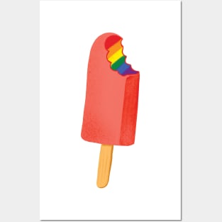 Pride Popsicle LGBTQ flag on a Popsicle Posters and Art